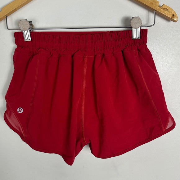 Lululemon Hotty Hot Shorts Dark Red Womens Size 4 Swift Running Athletic‎ W7AUSR - Picture 5 of 16